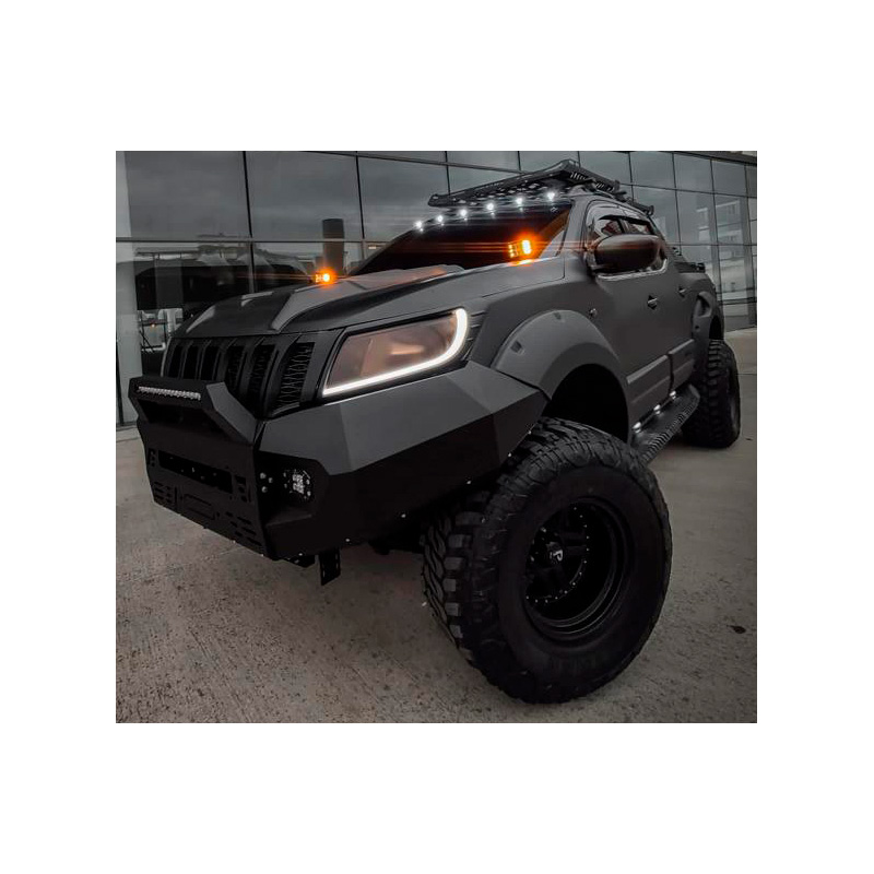 Écope de capot sur mesure pour Nissan Navara D23 NP300 2014-2021 - Noir mat