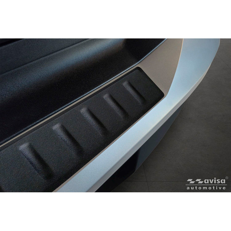 Avisa Protection de seuil arrière inox noir mat sur mesure Peugeot 5008 III 2024- 'Ribs'