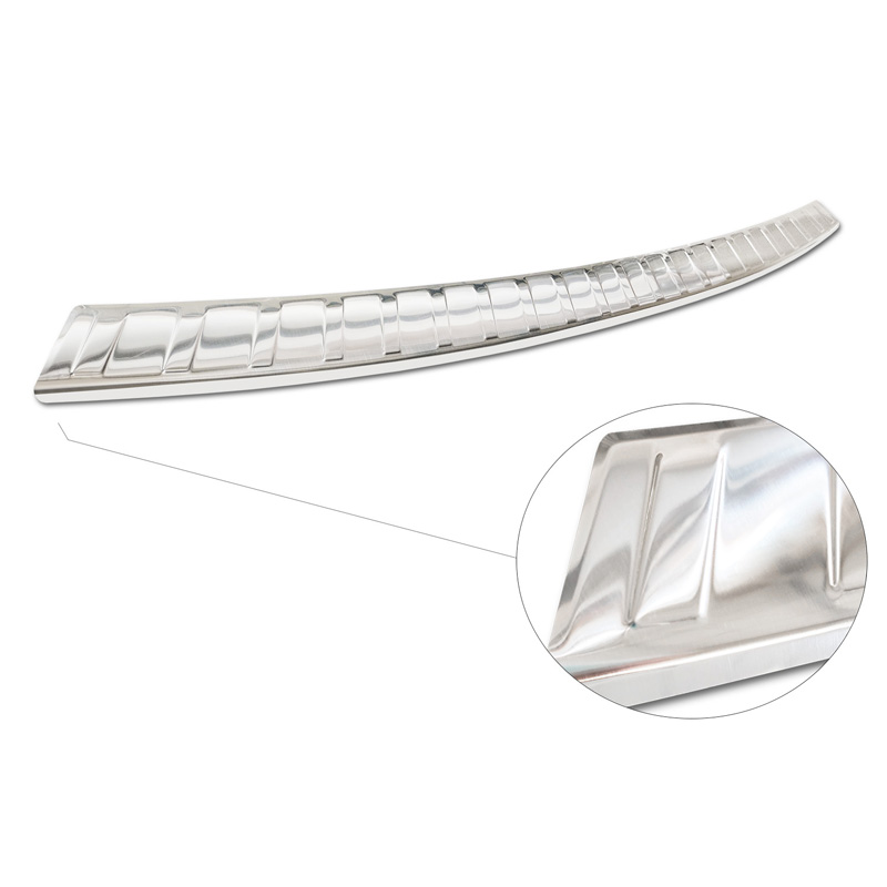 Protection de seuil arrière inox sur mesure pour BMW iX3 (G08) 2020- 'Ribs'
