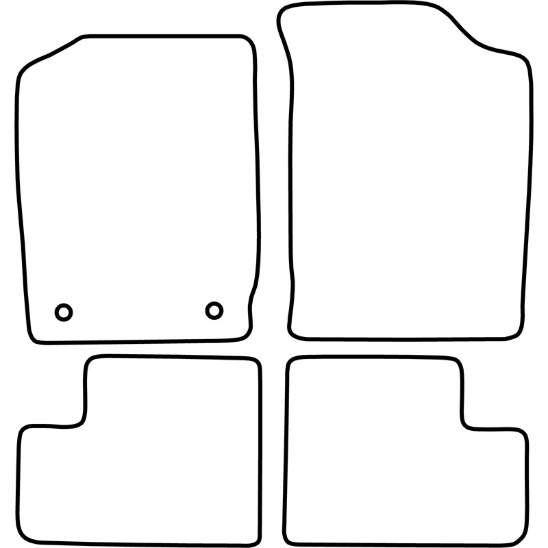 Set de tapis de sol en velours sur mesure pour Daihatsu Cuore 1998-2003