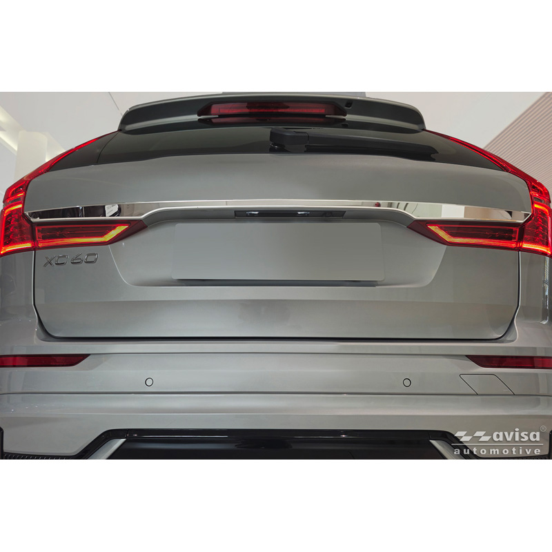 Avisa Revêtement d'habillage du hayon du coffre inox Chrome sur mesure pour Volvo XC60 II 2017-2021 & Facelift 2021-