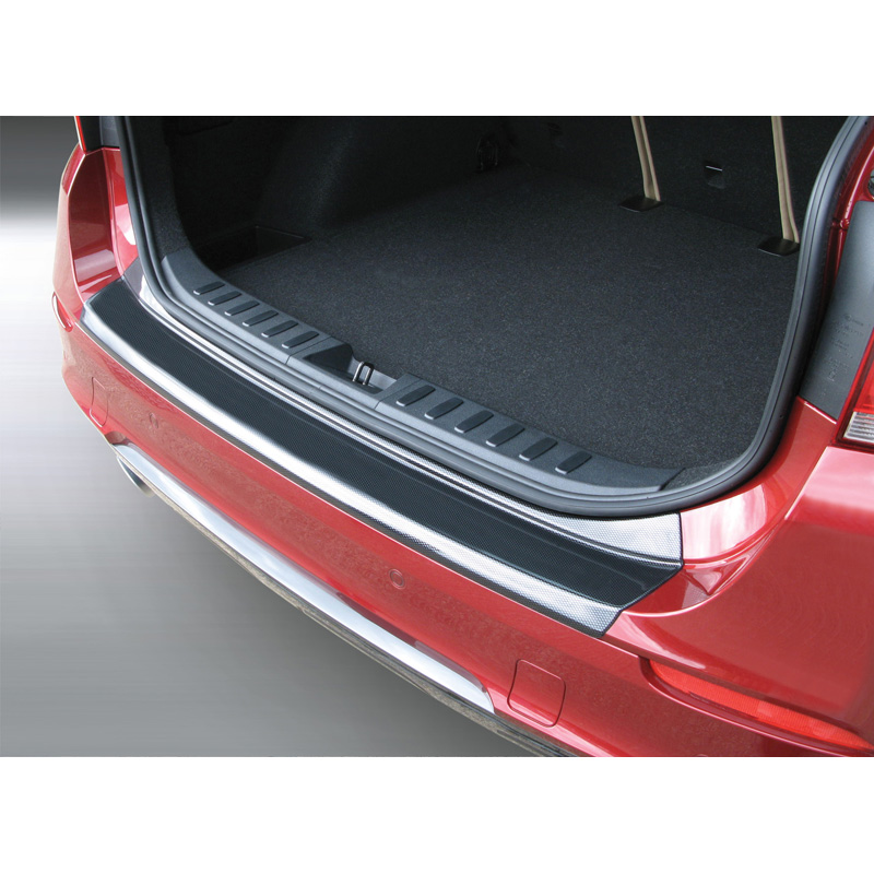 Protection de seuil arrière (ABS) sur mesure pour BMW X1 M-Sport 2009-2015 Look Carboné
