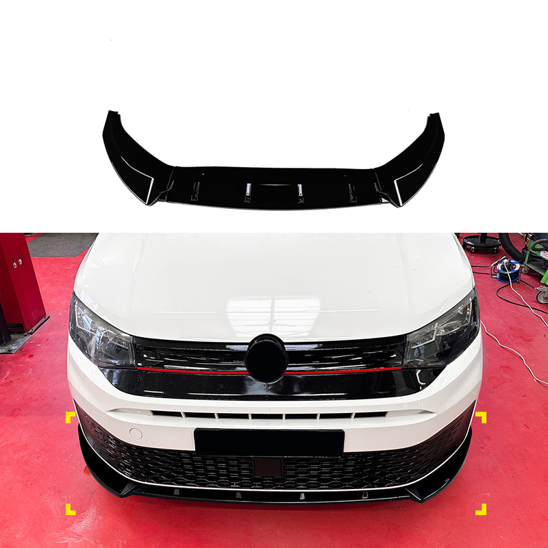 Spoiler avant sur mesure pour Volkswagen Caddy V 2020- (ABS Noir luisant)