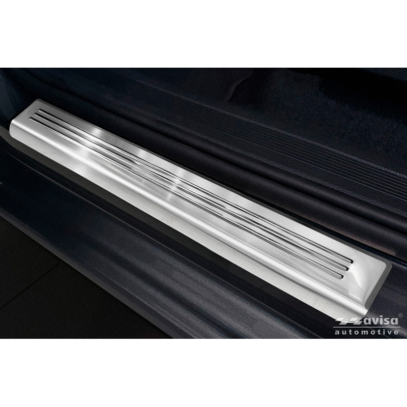 Avisa Seuils de portes inoxydable sur mesure pour VW Touran III 2015- incl. R-Line - 'Lines' - 4-pièces