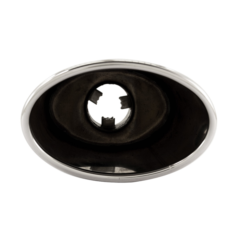 Simoni Racing Embout d'Échappement Ovale/Oblique Inox - 150x100xL250mm - Montage ->54mm
