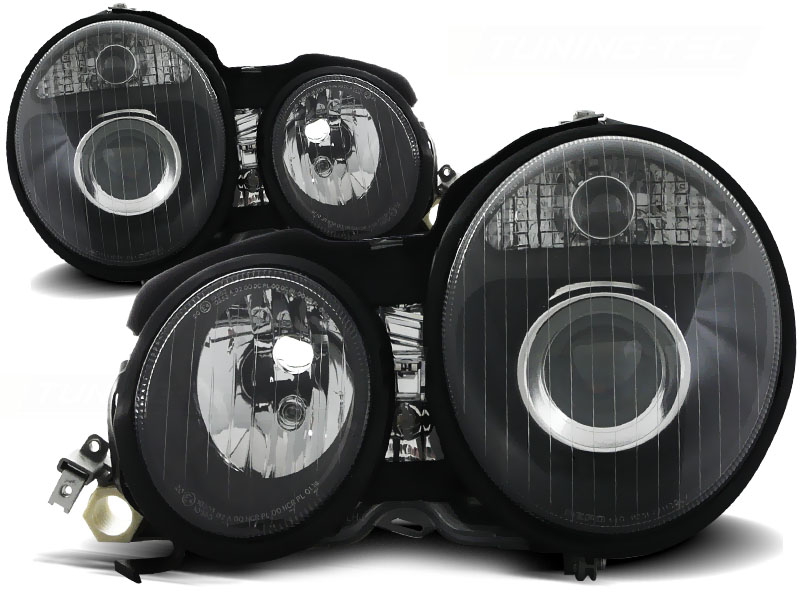 Phares Mercedes E-Class W210 95-98 noire pour les Xenon