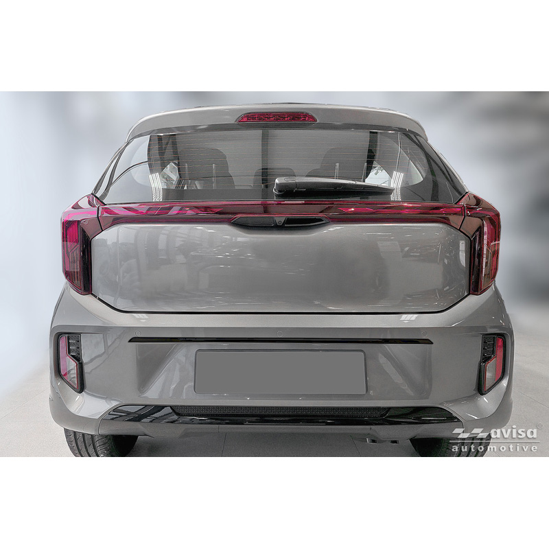 Avisa Moulure de hayon en Inox Noir Chrome sur mesure pour Kia Picanto III (JA) Facelift 2024-