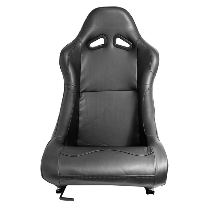 Siège baquet 'BW' - Simili Cuir Noir - Dossier fixe - incl. glissières
