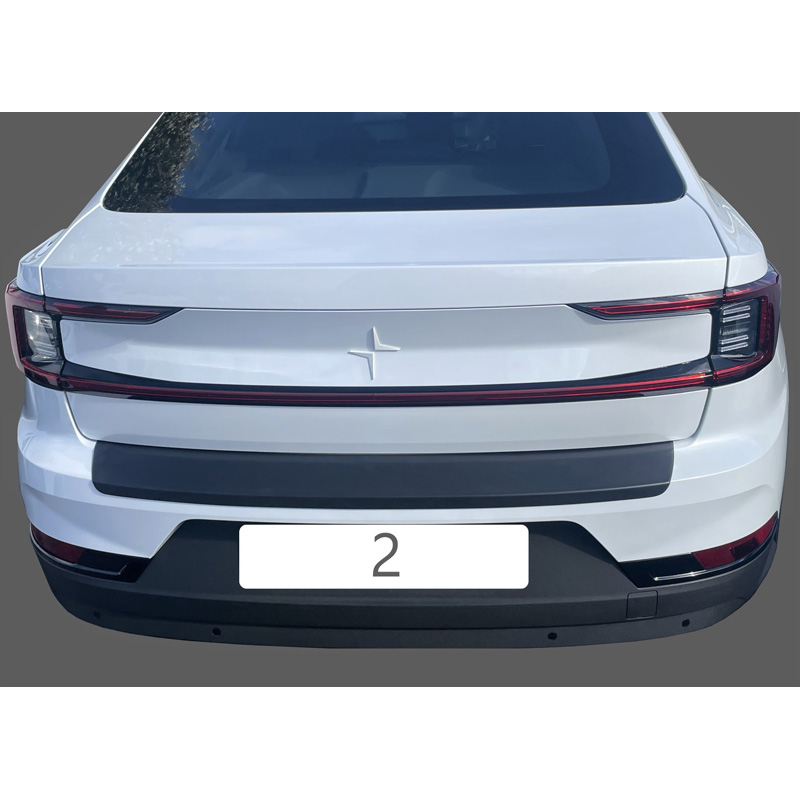 Protection de seuil arrière (ABS) sur mesure pour Polestar 2 2019- Noir