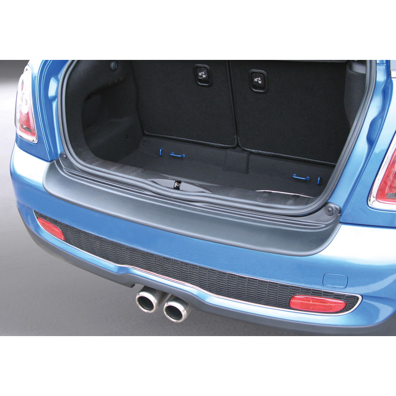 Protection de seuil arrière (ABS) sur mesure pour BMW Mini One/Cooper(incl S & JCW)/Cabrio/Coupé/Roadster 2006- Noir