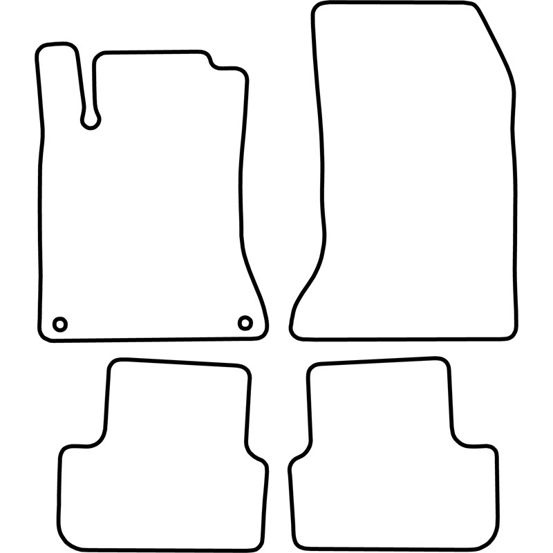 Set de tapis de sol en velours sur mesure pour Mercedes CLA W117 2013-