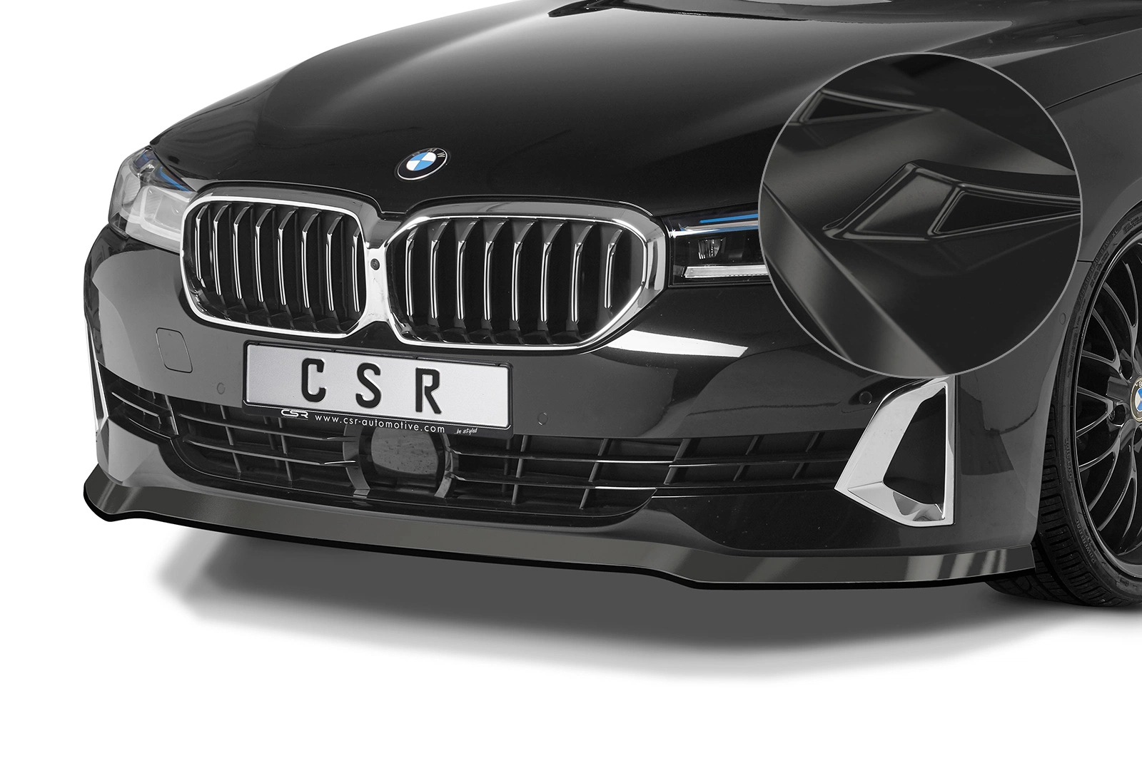 Voorspoiler BMW 5er (G30/G31) LCI Glans Zwart – CSR Automotive