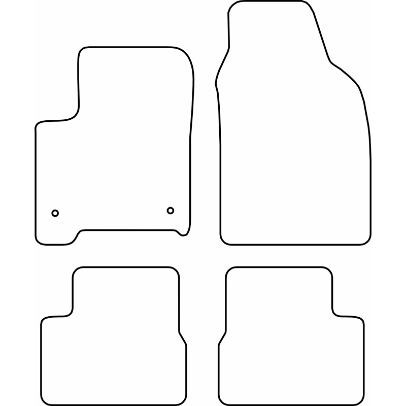 Set de tapis de sol en velours sur mesure pour Fiat 500 Hybrid 2026-