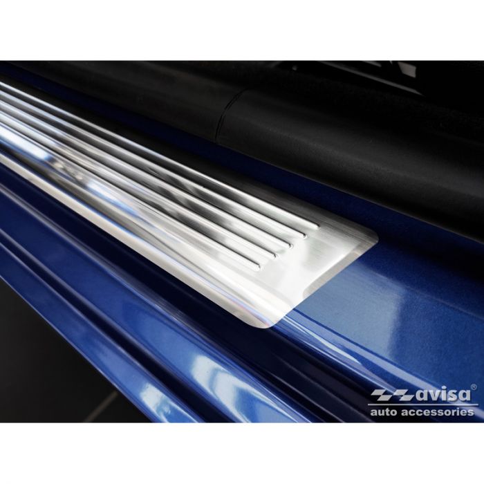 Seuils de portes inoxydable sur mesure pour Dacia Sandero III 2020- incl. Stepway 'Lines' - 4-pièces