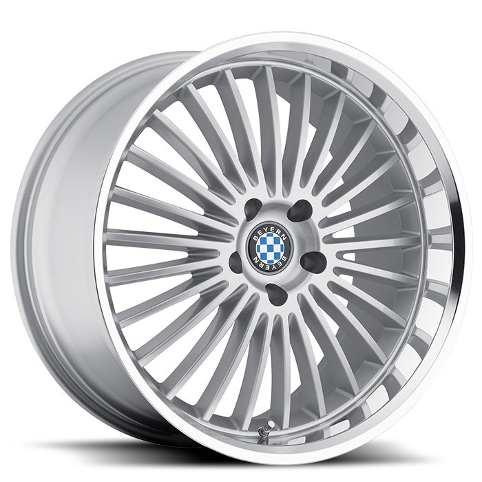 Velgen Beyern Multi 22x11 5x120 ET25 Zilver + Machined Rand