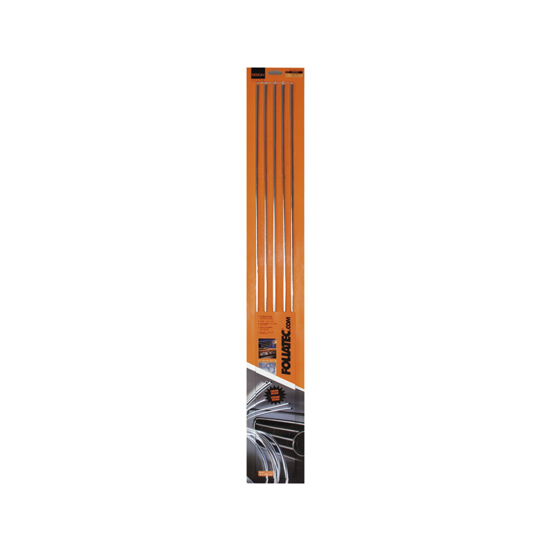 Foliatec Bandes design longue chromé - Longueur = 100cm - 5 pièces