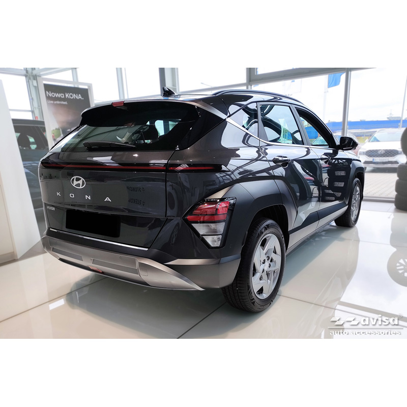 Protection de seuil arrière inox sur mesure pour Hyundai Kona II (SX2) excl. N-Line 2023-