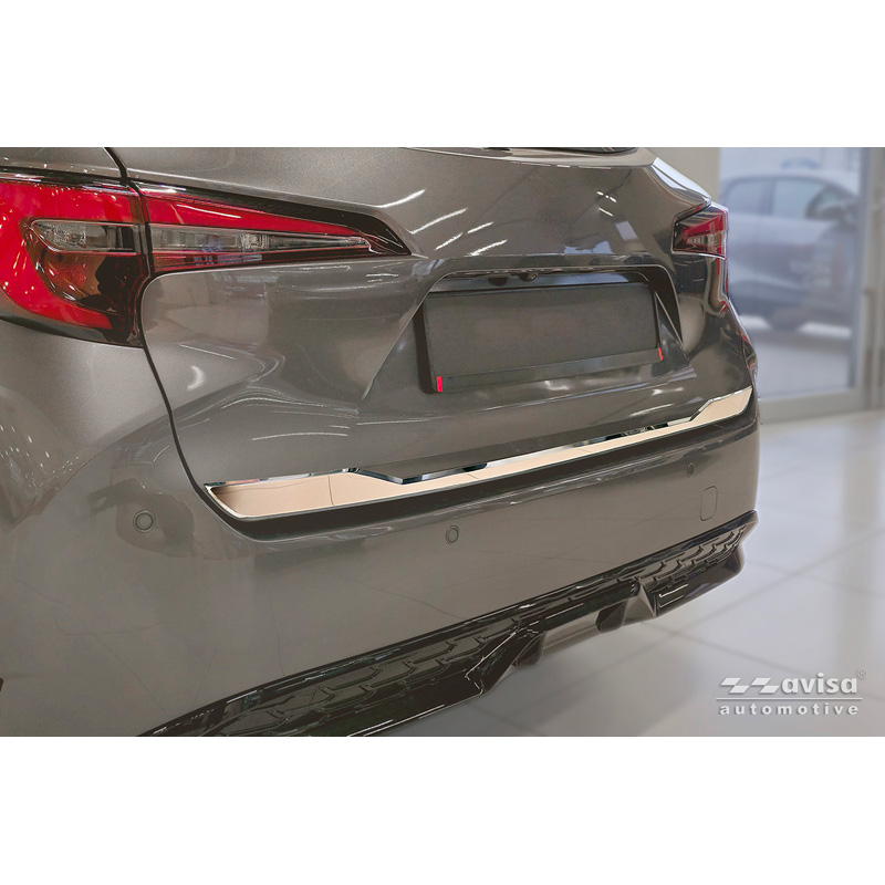 Avisa Revêtement d'habillage du hayon du coffre inox Chrome sur mesure pour Toyota Corolla Touring Sports (E21) 2019-