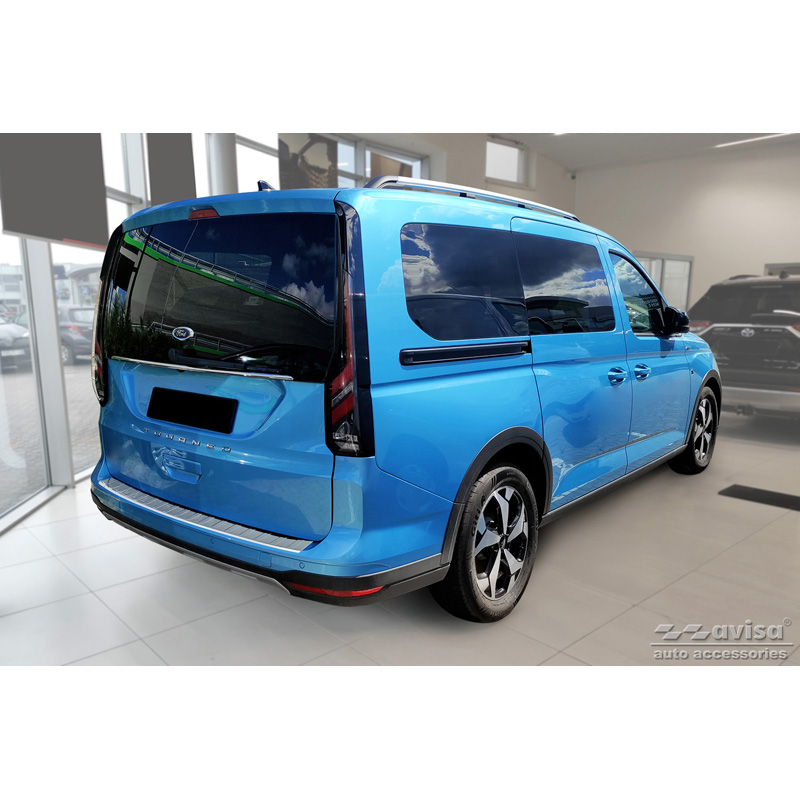 Protection de seuil arrière inox sur mesure pour Ford Tourneo Connect III 2022- 'Ribs'