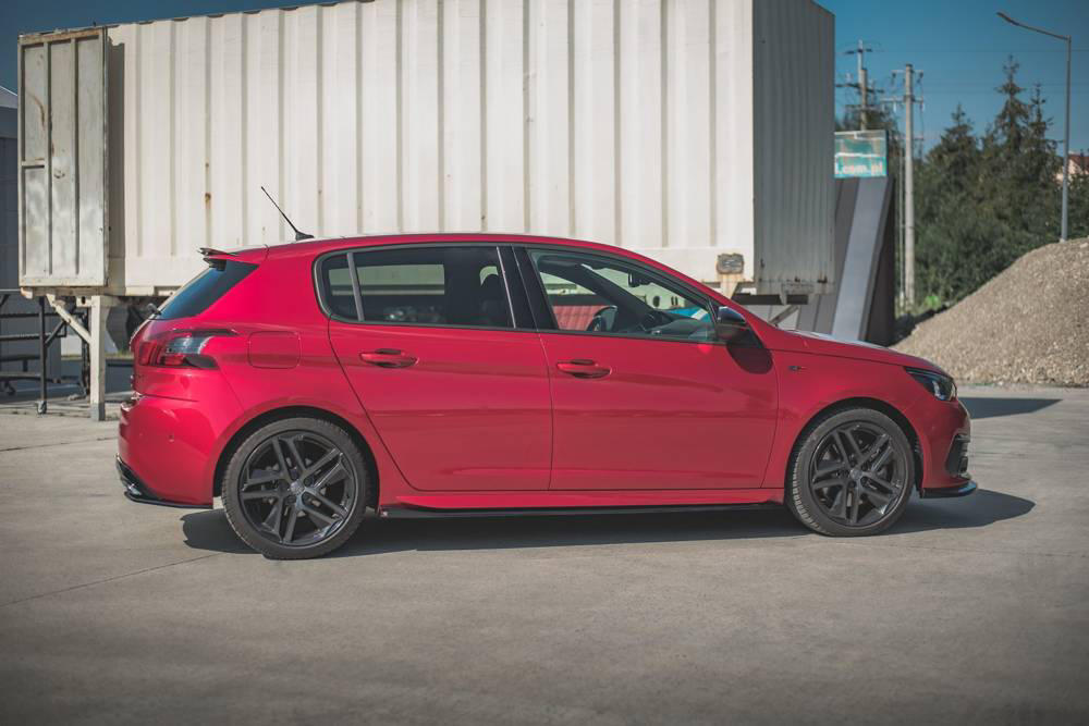 Zijskirts Peugeot 308 GT MK2 Facelift 18-.. Glans Zwart