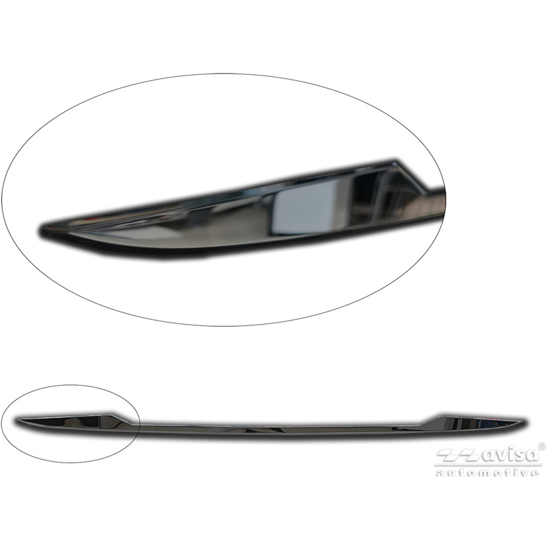 Avisa Moulure de hayon en Inox Noir Chrome sur mesure pour Ford Focus IV HB 2018-2021 & Facelift 2021-