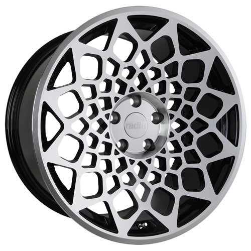 RADI8 B12 8.5x19 5X112 45 Gloss black machine face 66,6 Velgen