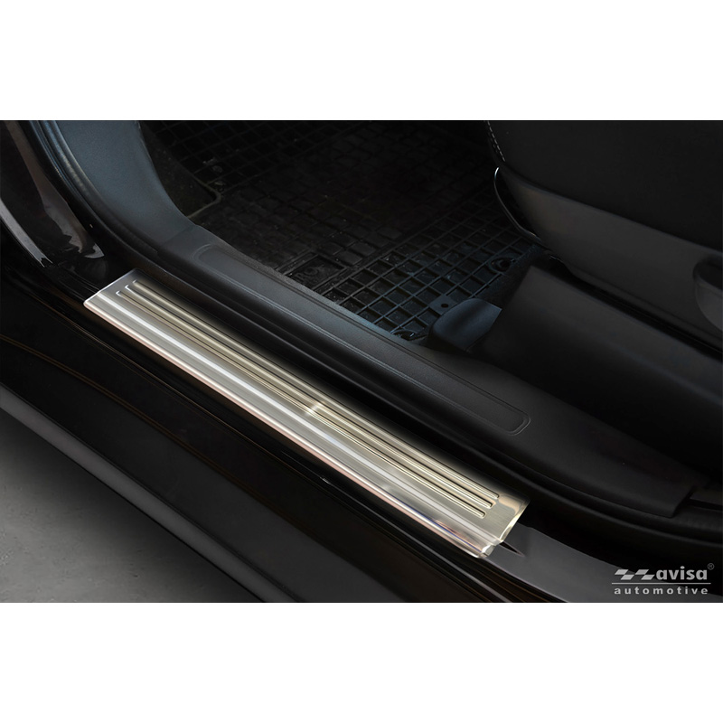 Avisa Seuils de portes inoxydable sur mesure pour Mitsubishi Outlander III 2012-2020 incl. PHEV & Facelift 'Lines' - 4-pièces