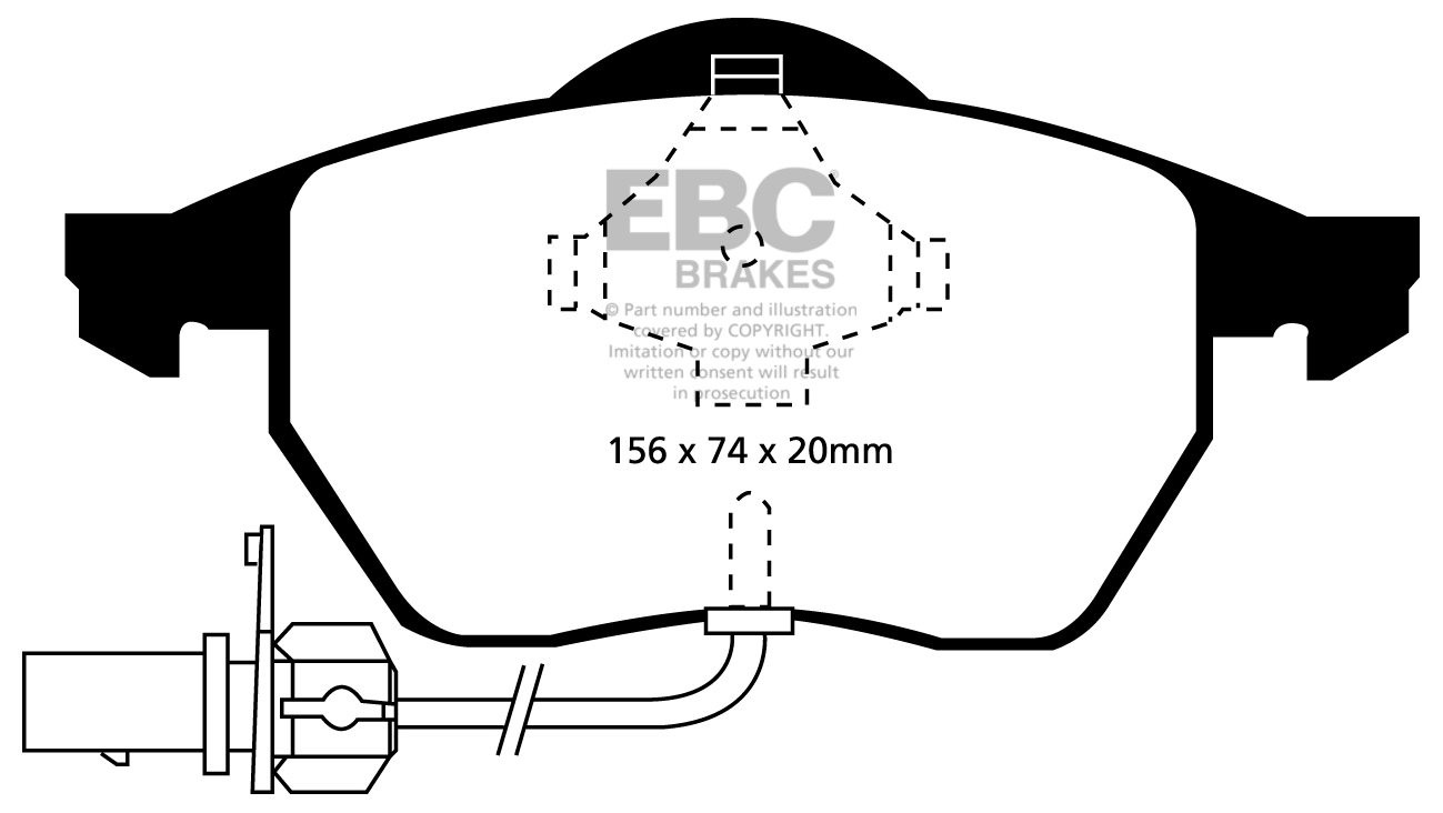 EBC Brakes SEAT Alhambra 1.8 Turbo 2000-2006 Remblokken voorzijd