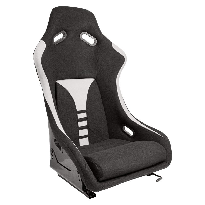 Siège baquet 'RT' - Noir/Gris - Dossier fixe en polyester - incl. glissières