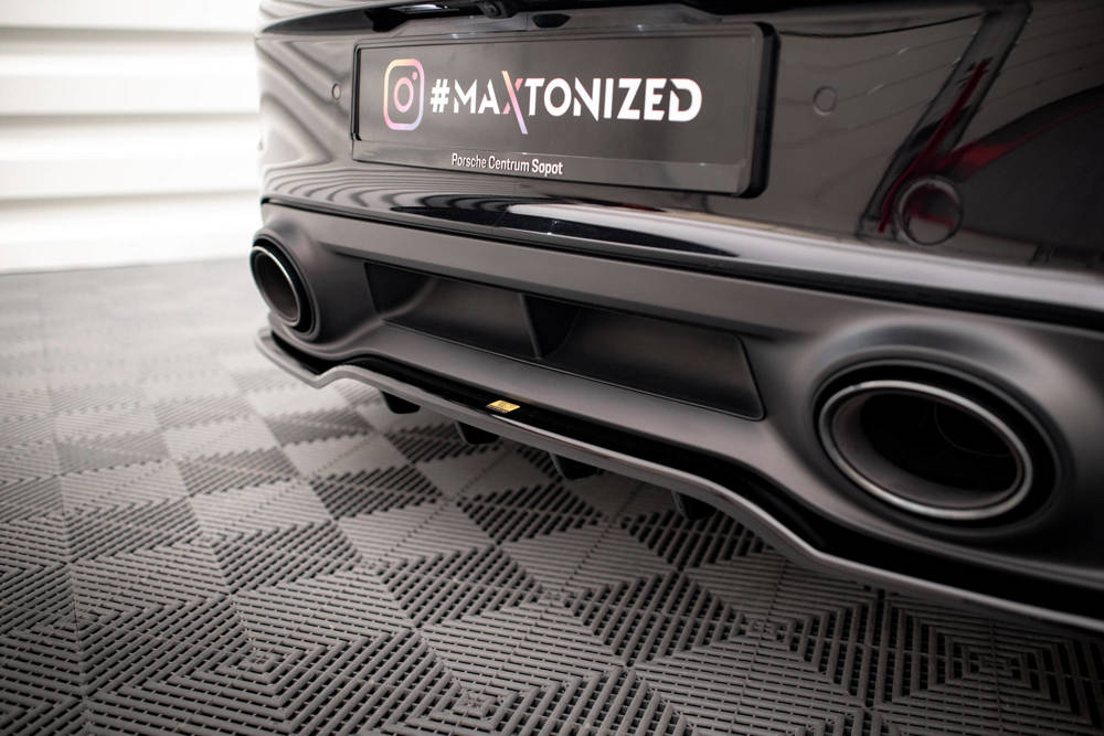 Diffuser Porsche 911 Turbo S 992 Maxton Glans Zwart