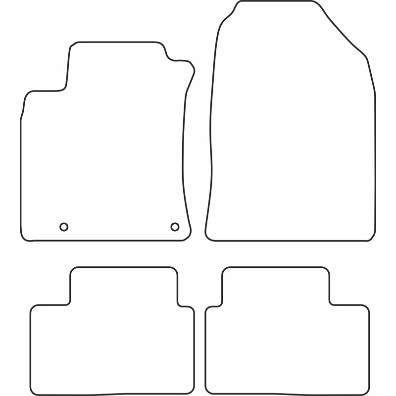 Set de tapis de sol en velours sur mesure pour Kia Cee'd (CD) 2018-