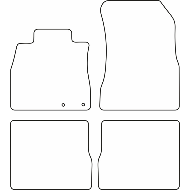 Set de tapis de sol sur mesure pour Nissan Note II 2014-