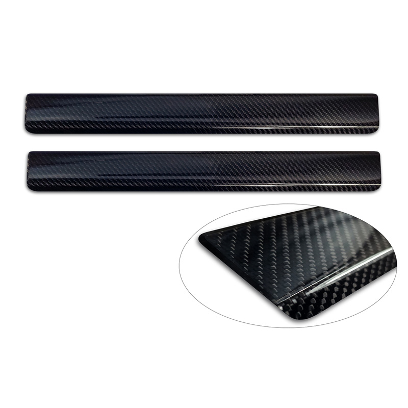 Seuils de portes carboné 3D noir sur mesure pour Mercedes Vito & Classe-V 2014-2019 & Facelift 2019- 2-pièces