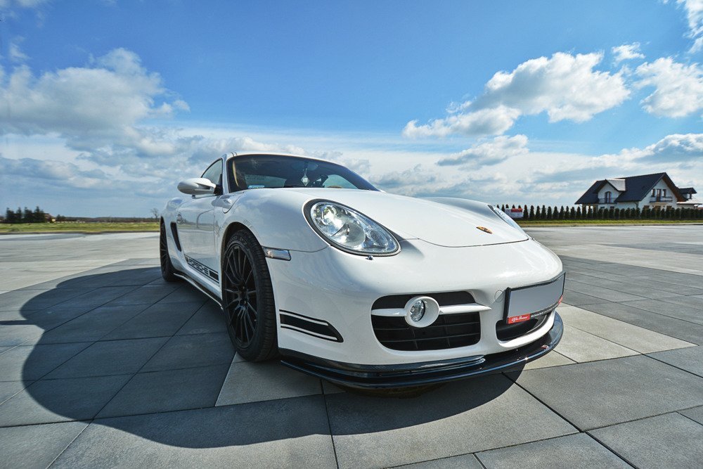 Voorspoiler V.2 Porsche Caymans S 978C Maxton Glans Zwart