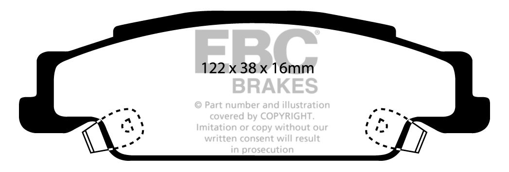 EBC Brakes CADILLAC CTS 3.6 2005-2007 Remblokken achterzijde