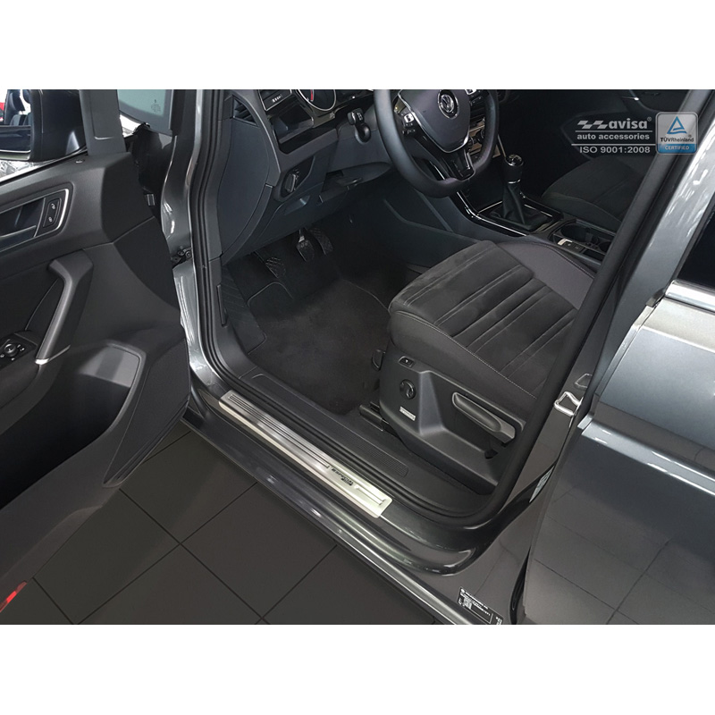 Seuils de portes inoxydable sur mesure pour Volkswagen Touran III 2015- - 'Special Edition' - 4-pièces
