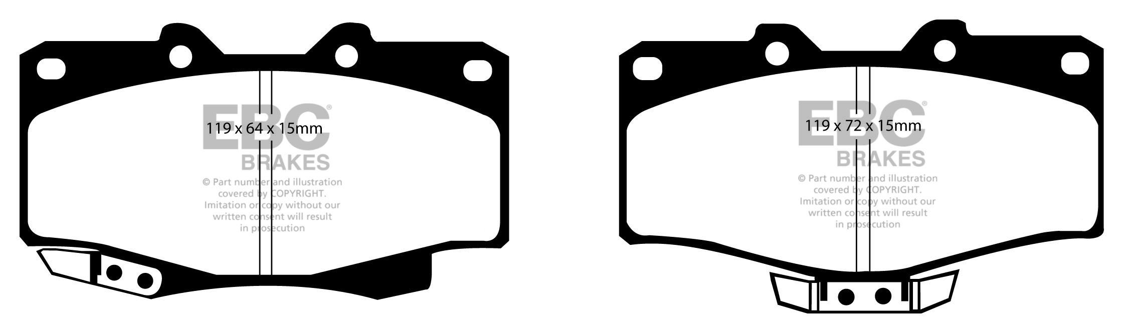 EBC Brakes TOYOTA Landcruiser 3.0 TD (KZJ90) 96-2001 Remblokken