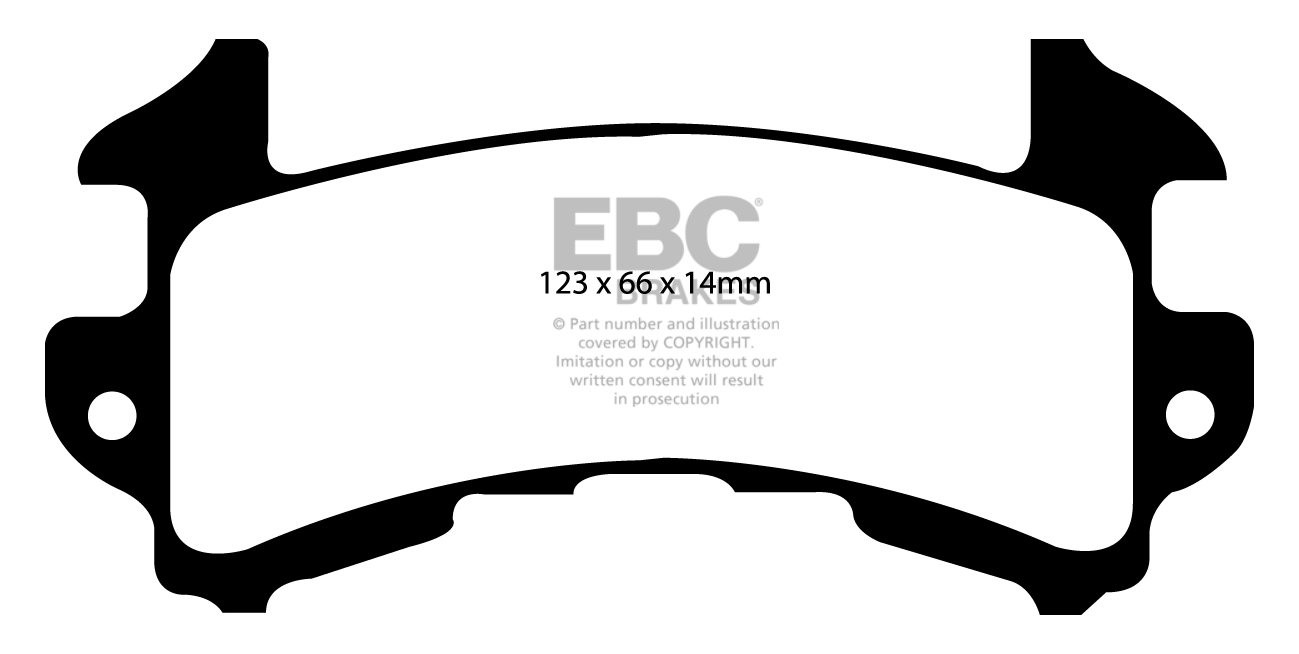 EBC Brakes CHEVROLET Camaro 5.0 82-92 Remblokken achterzijde red