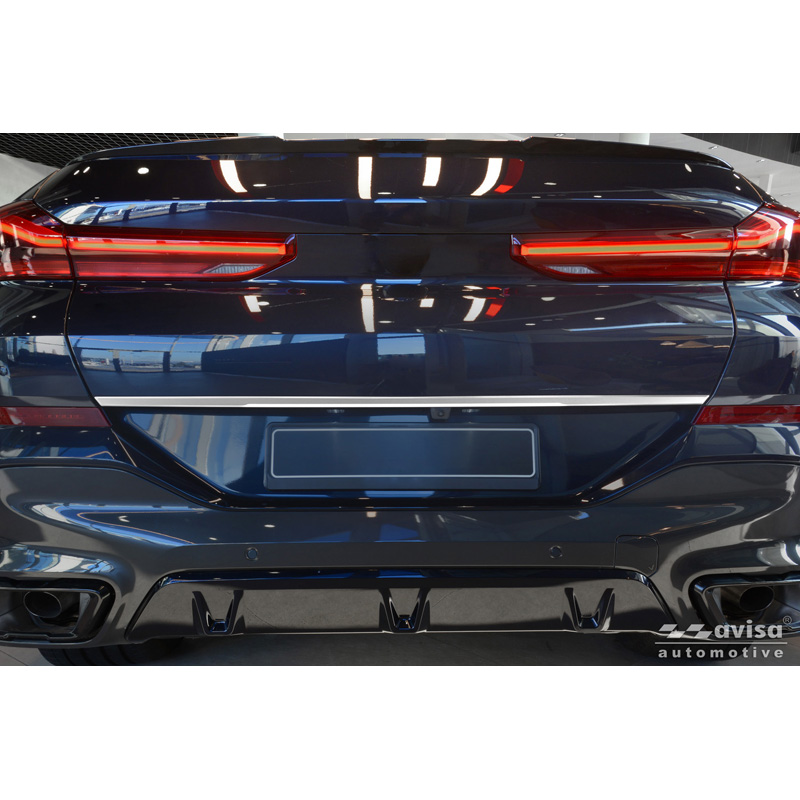 Avisa Revêtement d'habillage du hayon du coffre inox brossé sur mesure pour BMW X6 (G06) 2024- excl. M-Sport