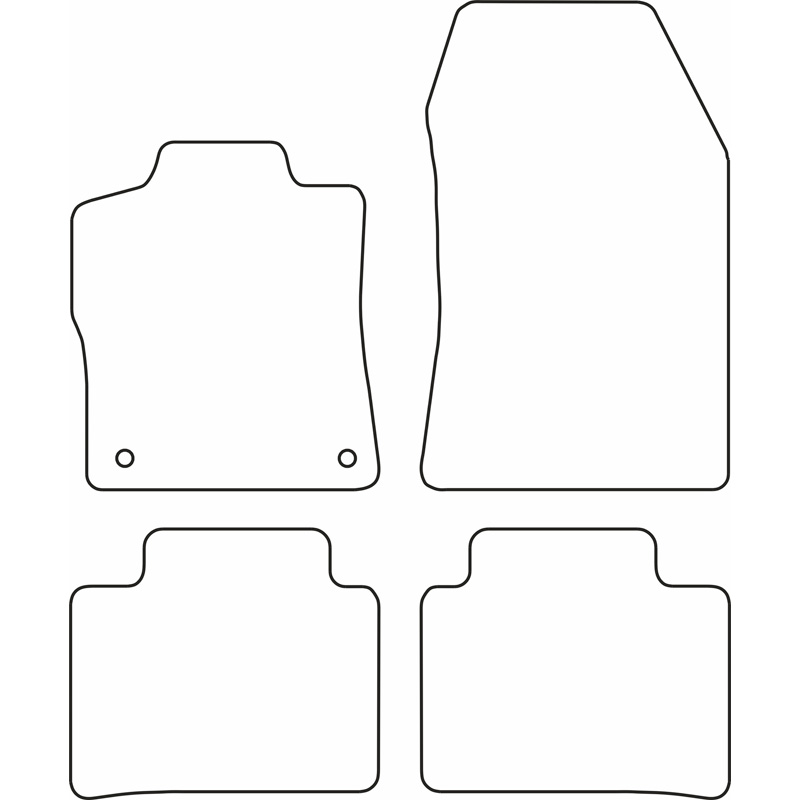 Set de tapis de sol en velours sur mesure pour Peugeot 408 II 2022-
