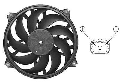 ventilator, benzine/diesel, 300w, 39cm Citroen Xsara, N7, 2000-2