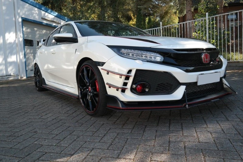 Voorspoiler Honda Civic X Type R (Racing) Glanzend Zwart