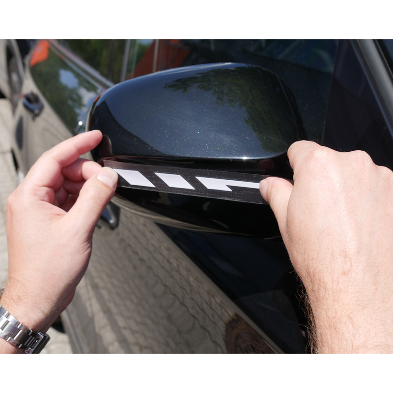 Foliatec PIN-Striping pour Coques de Rétroviseurs noir - Largeur = 1,3cm: 2x 35,5cm
