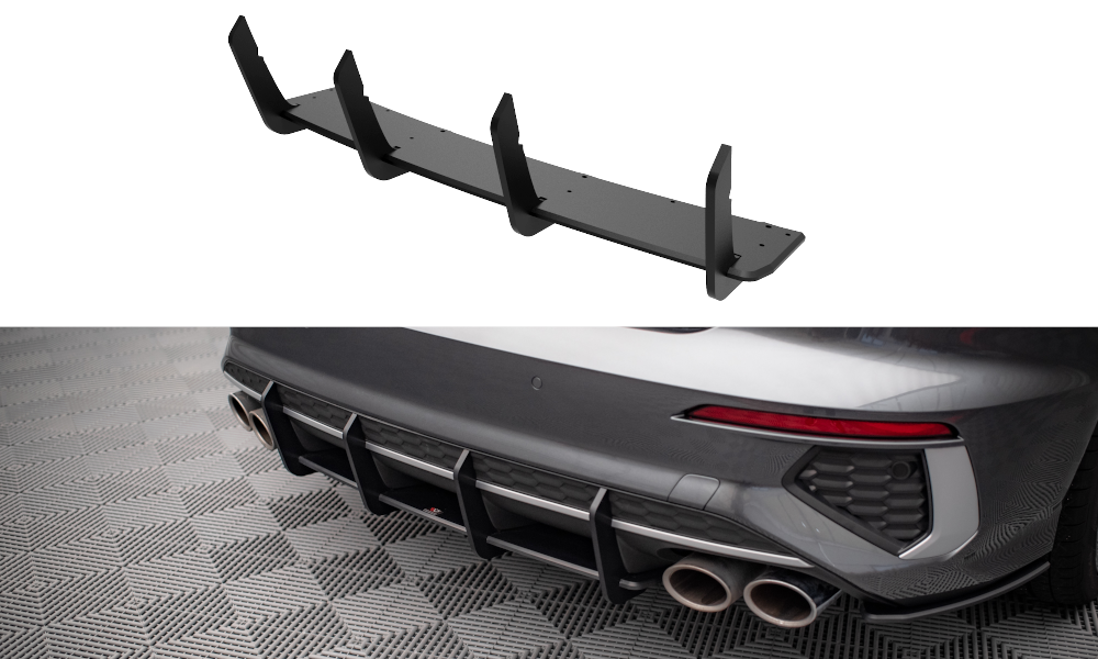 Street Pro Diffuser met Canards Audi S3 8Y Limousine