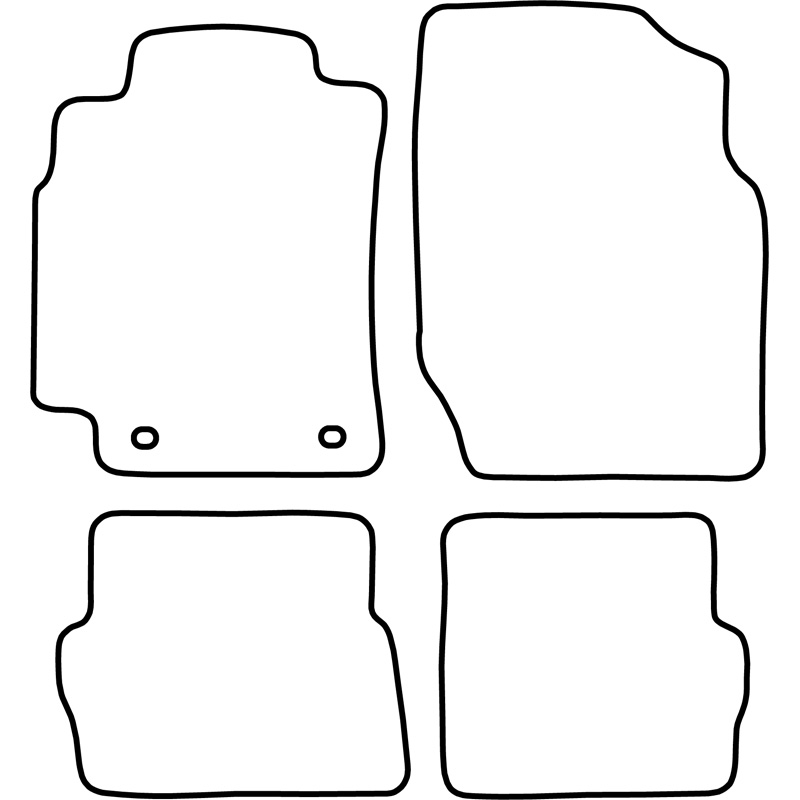 Set de tapis de sol sur mesure pour Nissan Almera 3 portes 2000-2007