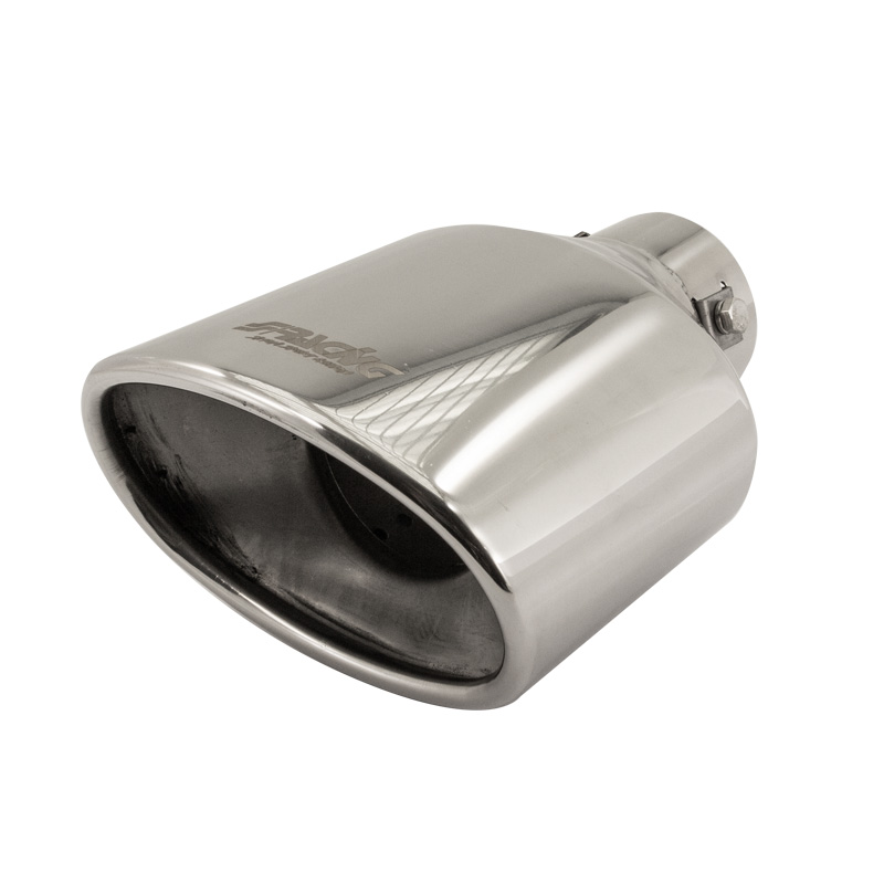 Simoni Racing Embout d'Échappement Ovale Inox - 135x85xL185mm - Montage ->60mm