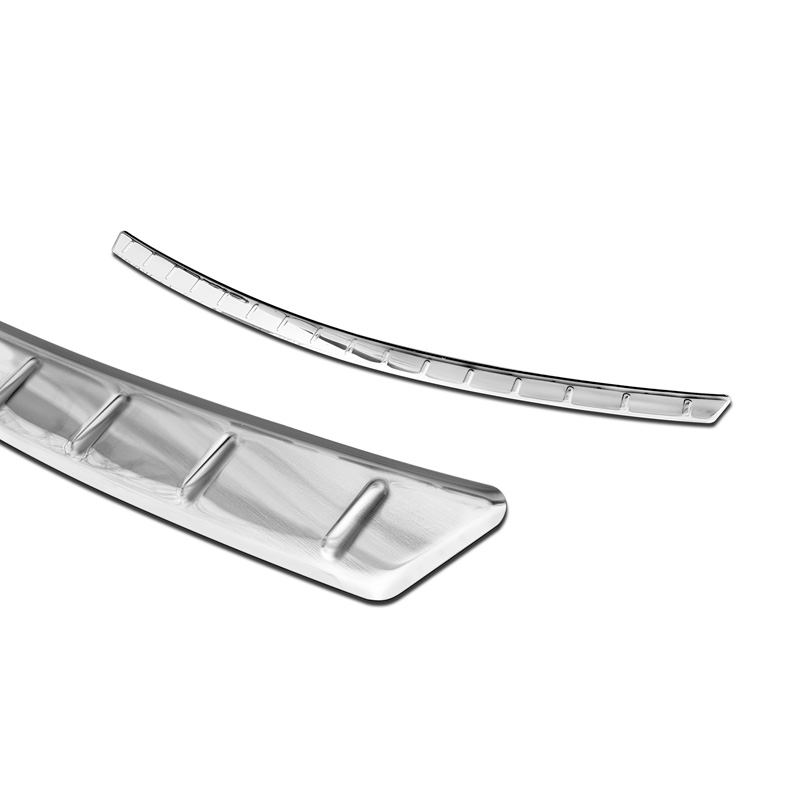 Protection de seuil arrière inox sur mesure pour Mercedes Classe C C205 Coupe AMG 2015-2021 'Ribs'