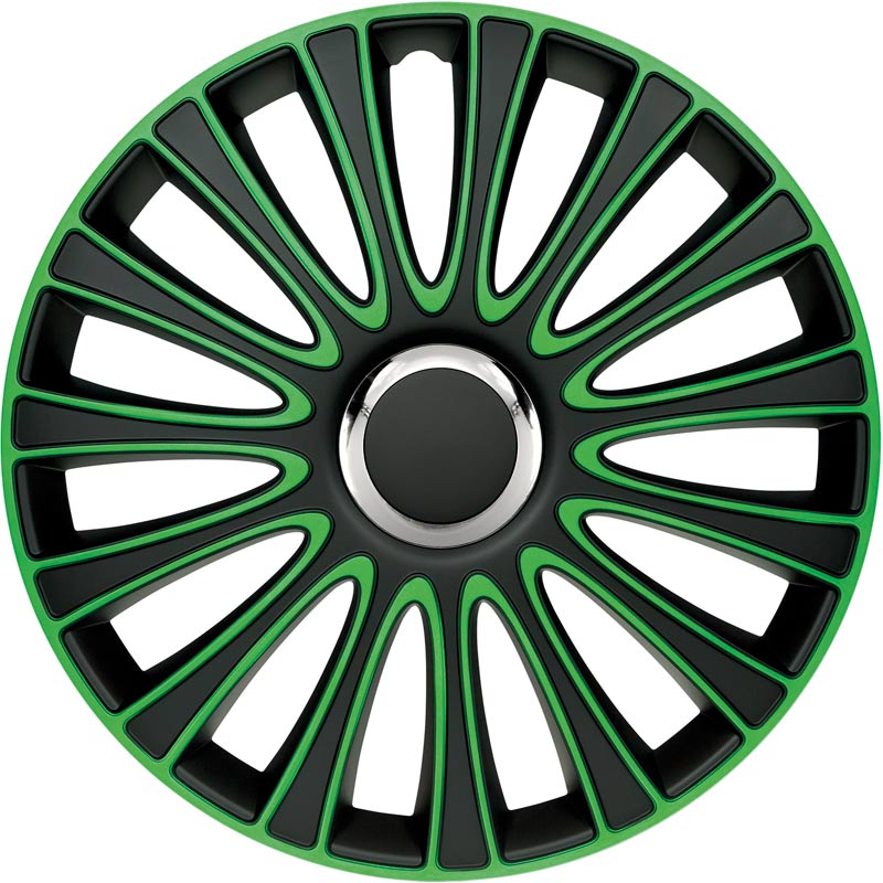 Jeu d'enjoliveurs LeMans 16-inch noir/vert