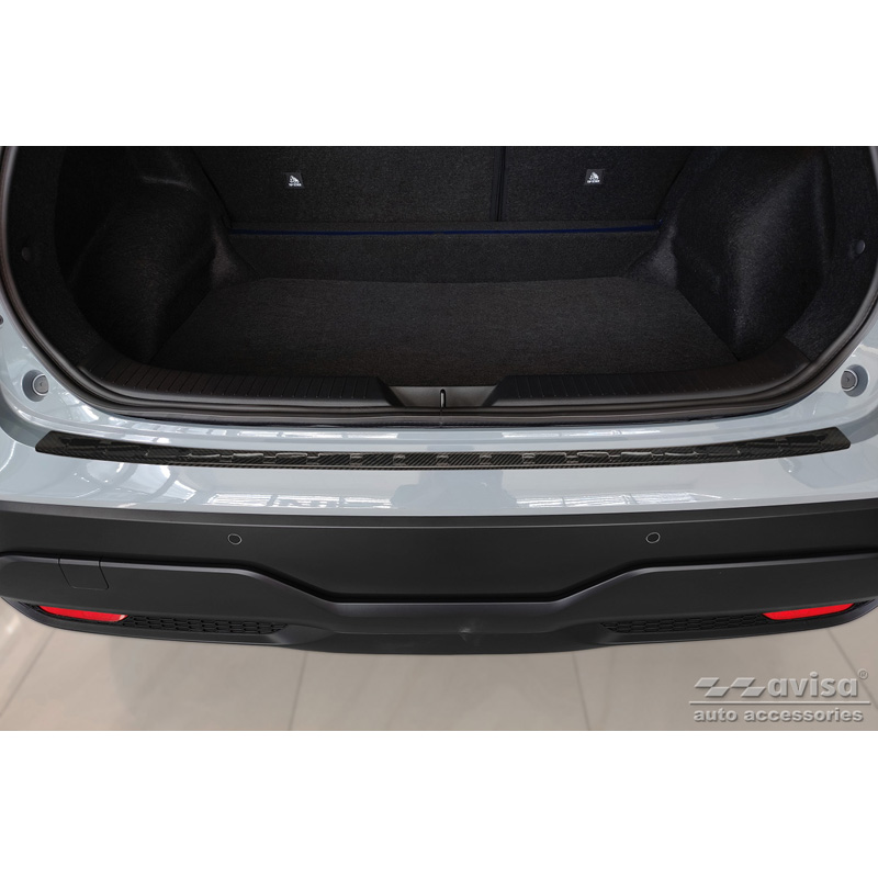 Protection de seuil arrière carboné 3D sur mesure pour Nissan Qashqai III 2021- 'Ribs'