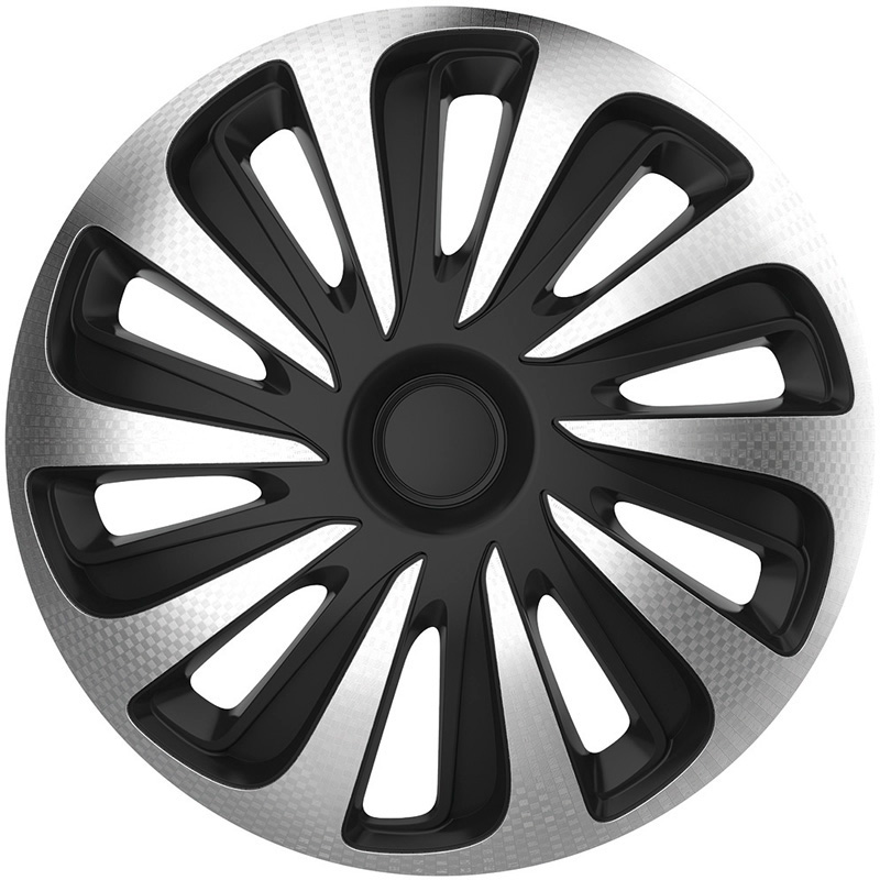 Jeu d'enjoliveurs Caliber 17-inch argent/noir look-carboné